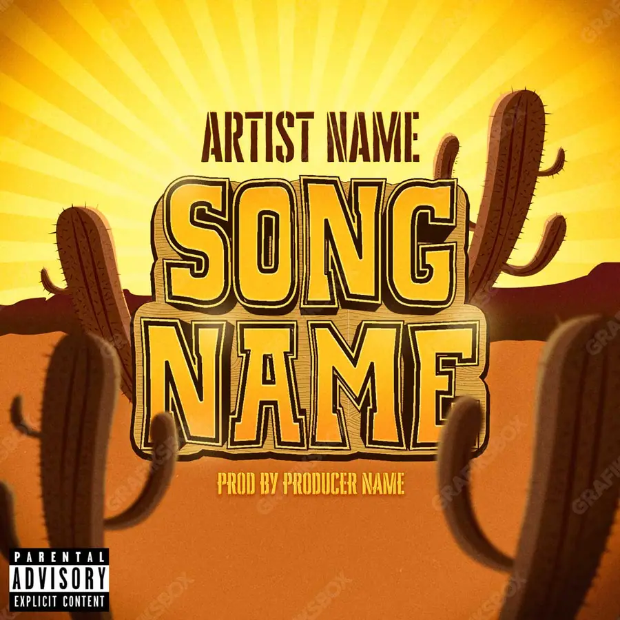 Premade album cover “Western Tagt” — a frame that refuses to sit in one category in an orange palette
