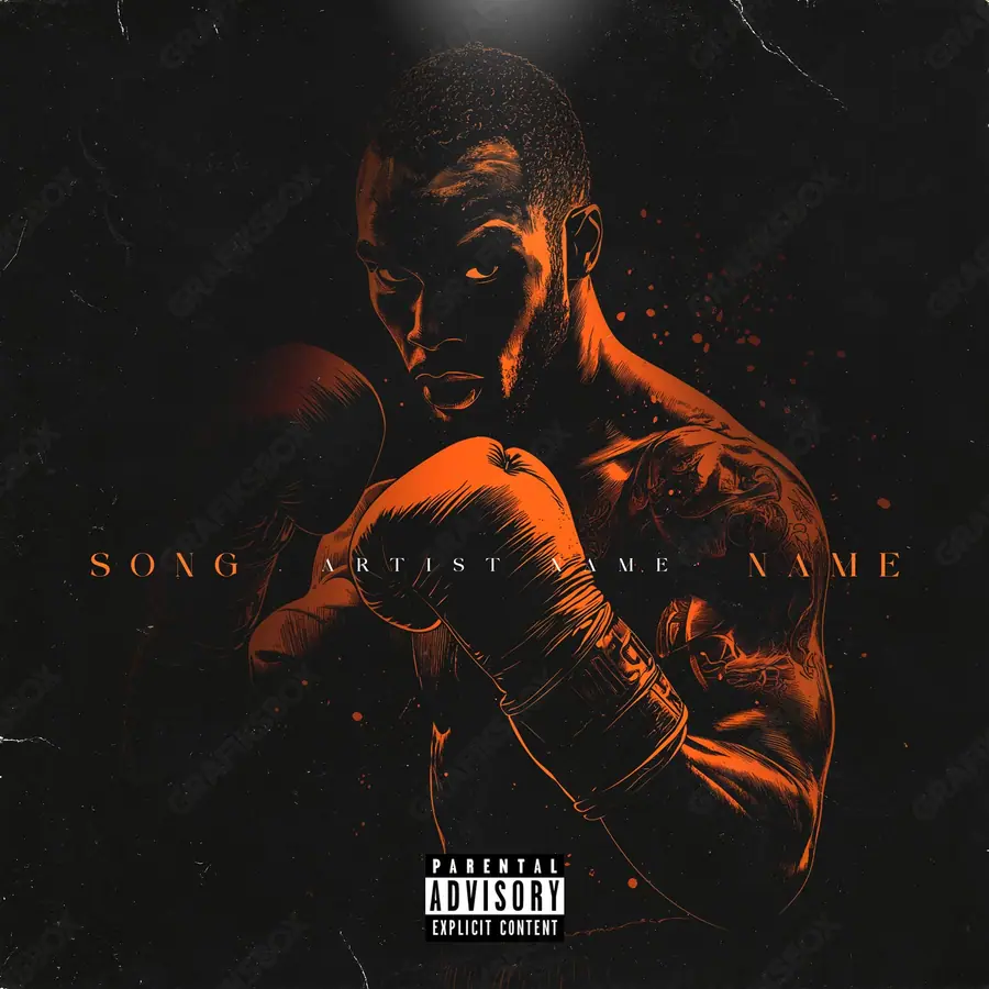 Обложка для песни «Everlast» — тёмный кадр, в оранжевых тонах