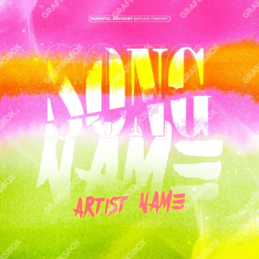 Premade album cover “Summer Mix” — a subject with a character of its own in pink shades
