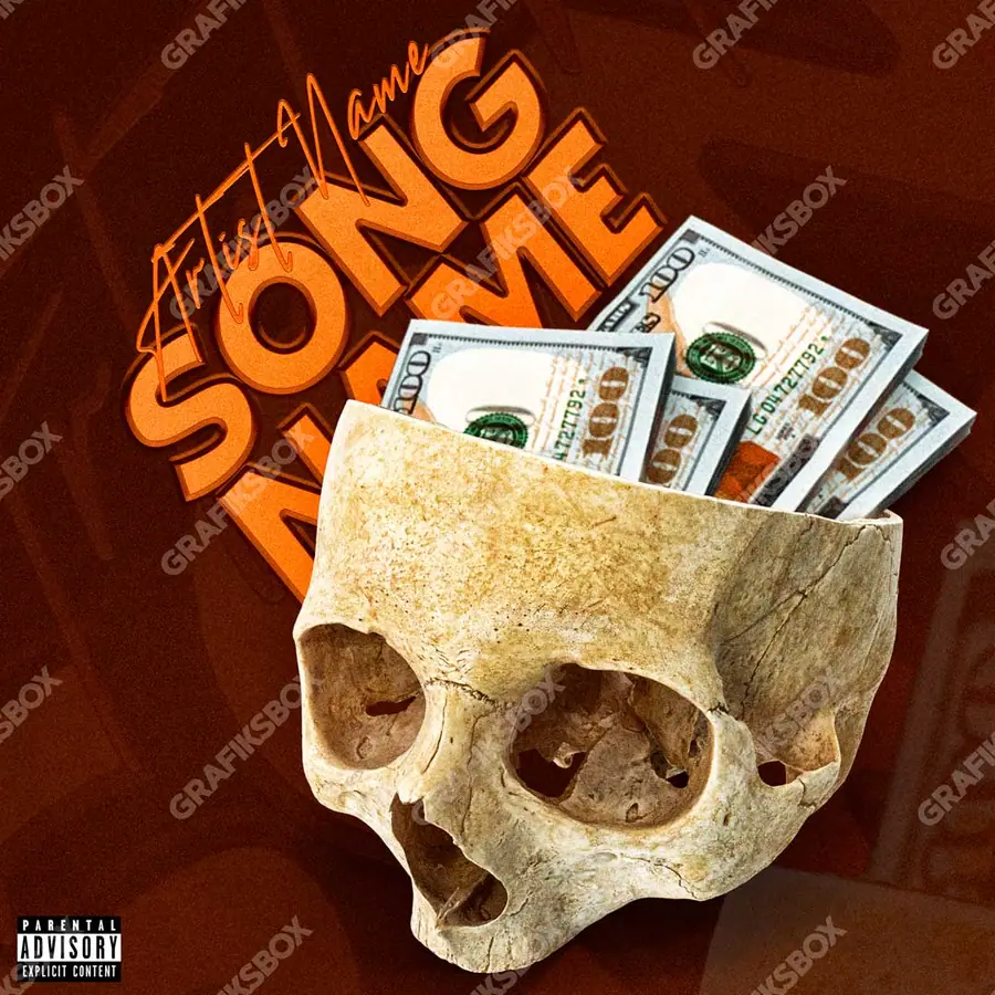 Premade album cover “Read My Mind” — a frame that refuses to sit in one category in an orange palette