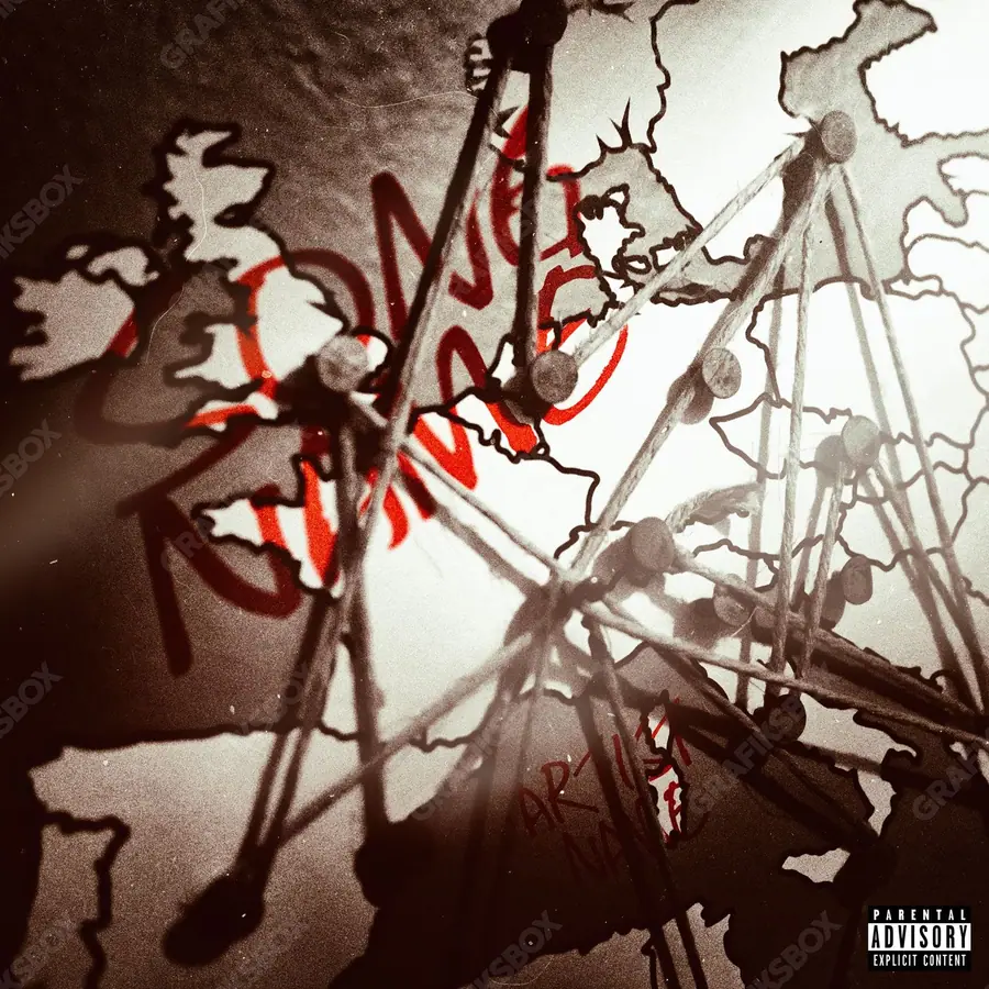 Premade album cover “Europe Plan” — an original visual idea with no close match in the catalogue in orange shades