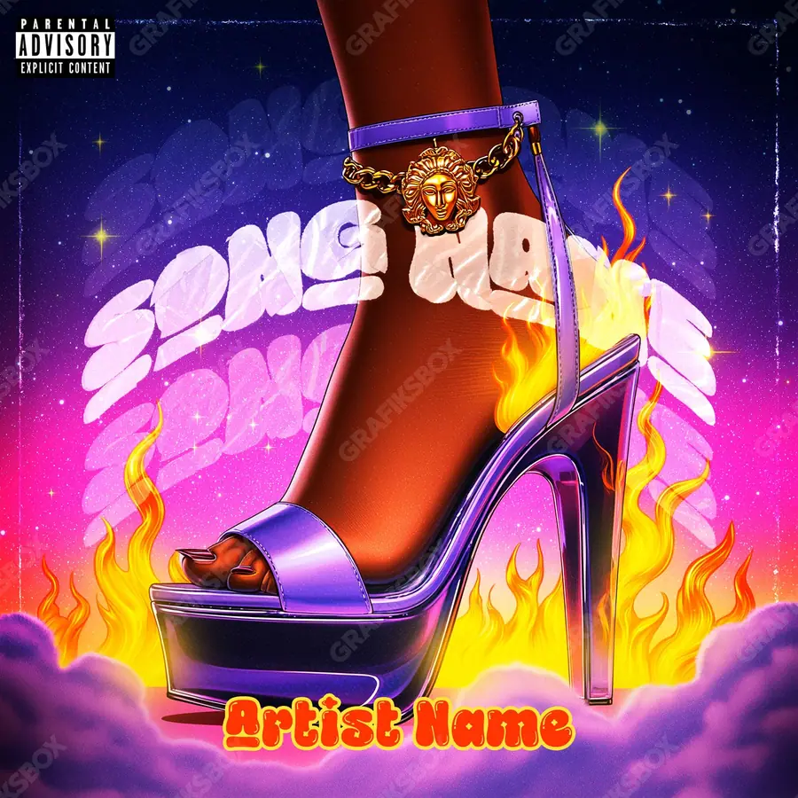 Premade album cover “Hot Service” — a frame that refuses to sit in one category in pink shades