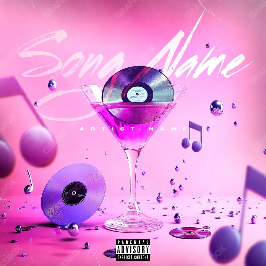 Portada de álbum prediseñada «Liv» — una idea visual original sin equivalente cercano en el catálogo, en matices rosados