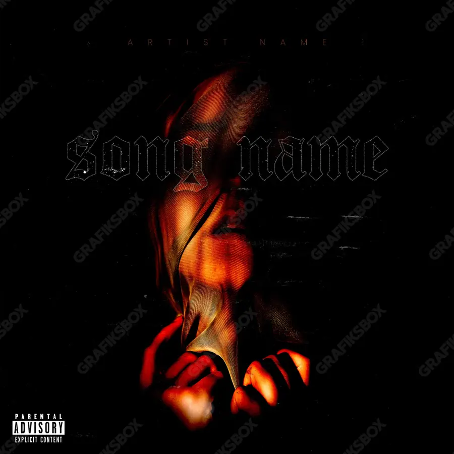Portada de álbum prediseñada «Efimero» — una idea visual original sin equivalente cercano en el catálogo, en tonos rojos intensos