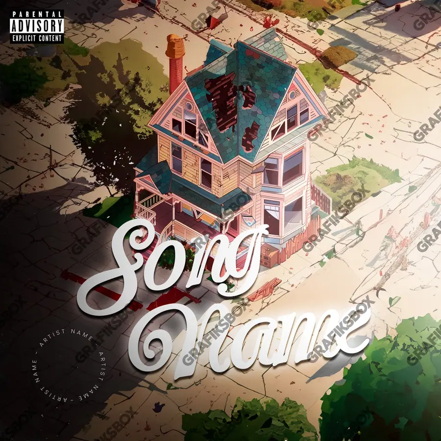 Portada de álbum prediseñada «The Bando» — una idea visual original sin equivalente cercano en el catálogo, en una gama naranja