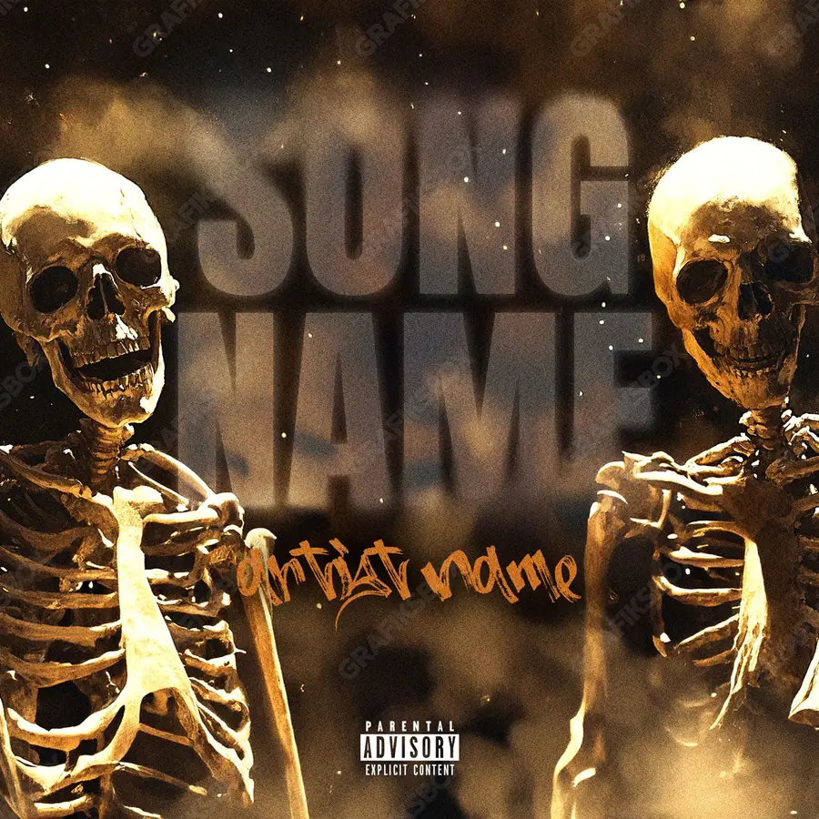 Premade album cover “Colleague” — a subject with a character of its own in orange shades