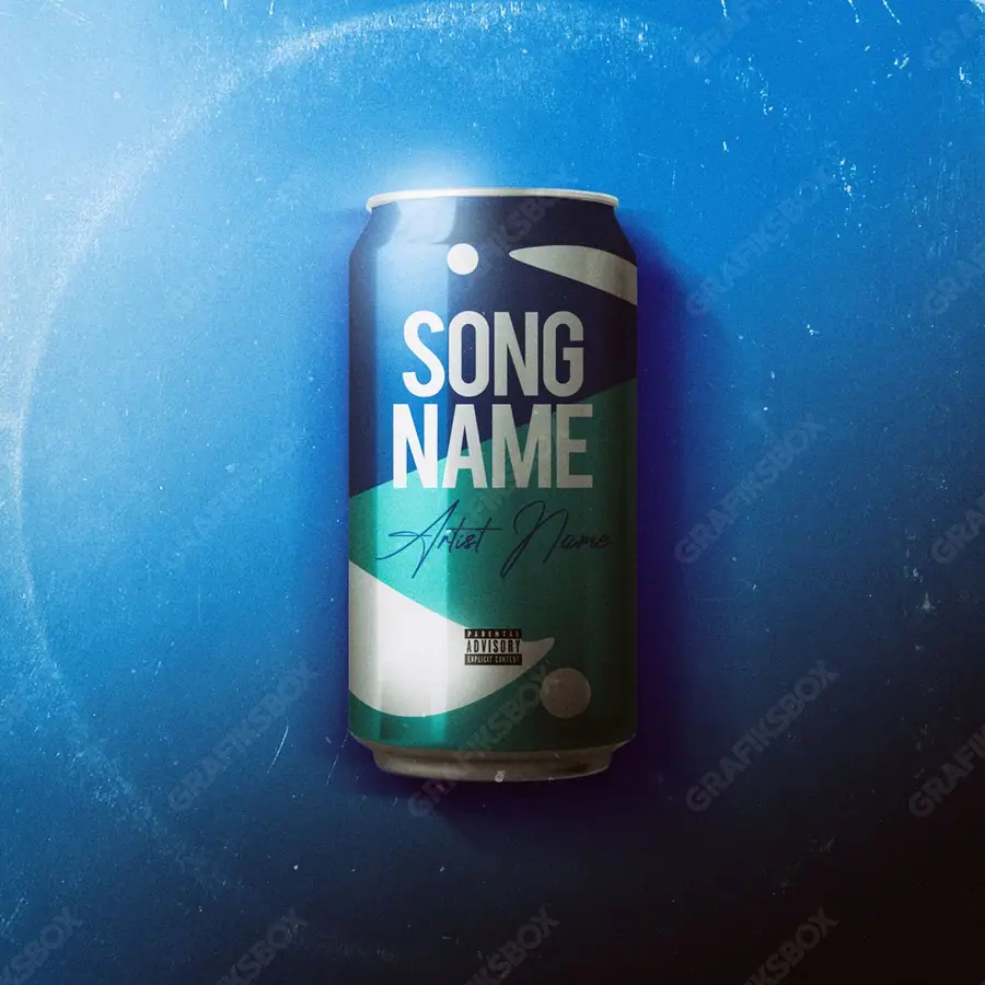 Обложка для песни «Blue Can» — тёмный кадр, в синих тонах
