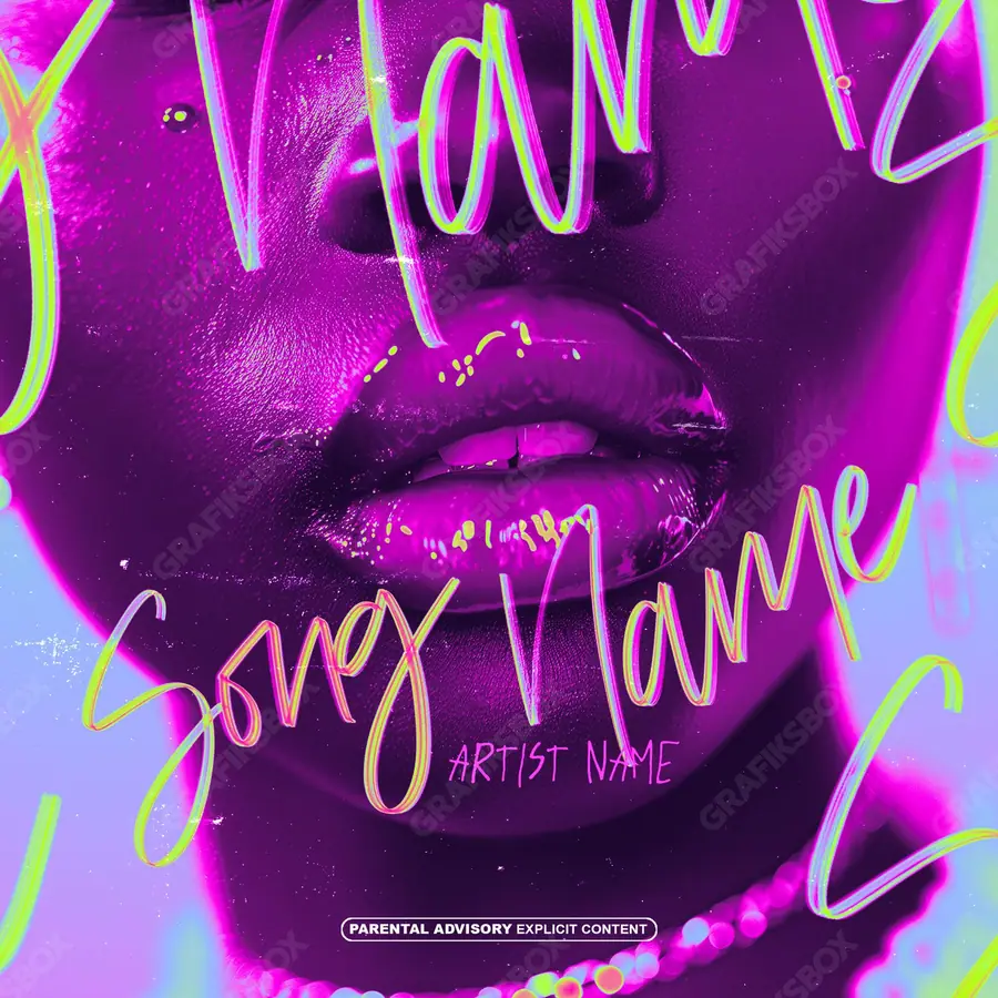 Готовая обложка для трека «Hyalunoric» — тёмный кадр, в розовых тонах