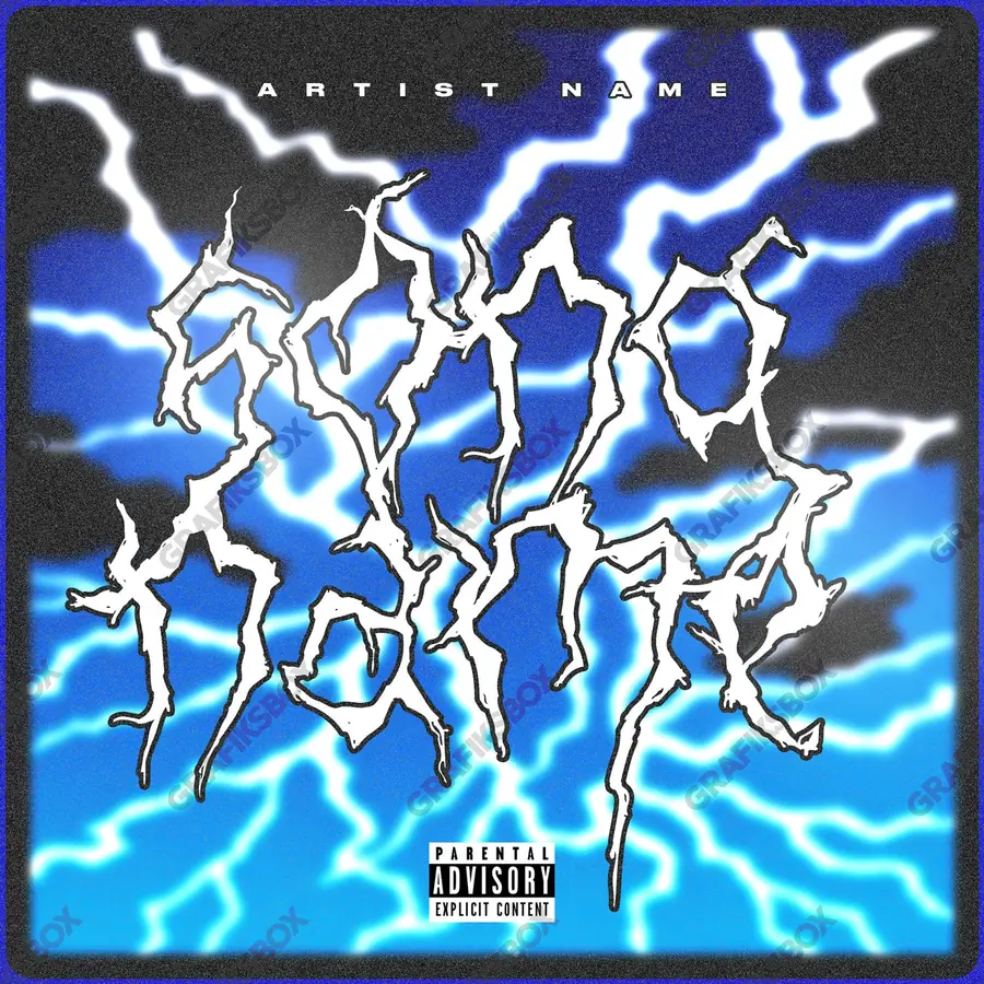 Купить обложку для трека «Electrified Vibe» — энергичный кадр, в синих тонах