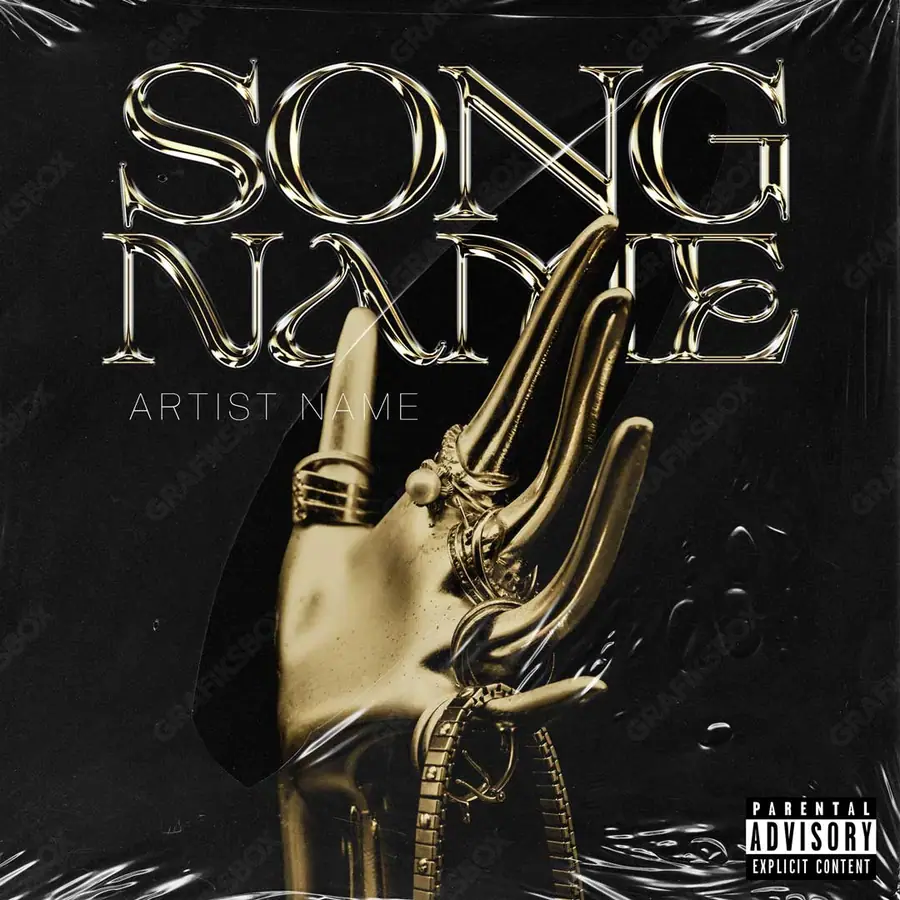 Premade album cover “Billionaire” — an original visual idea with no close match in the catalogue in a black and white palette