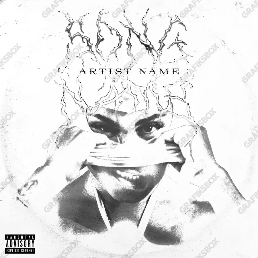 Premade album cover “Bandidona” — a subject with a character of its own in a monochrome palette