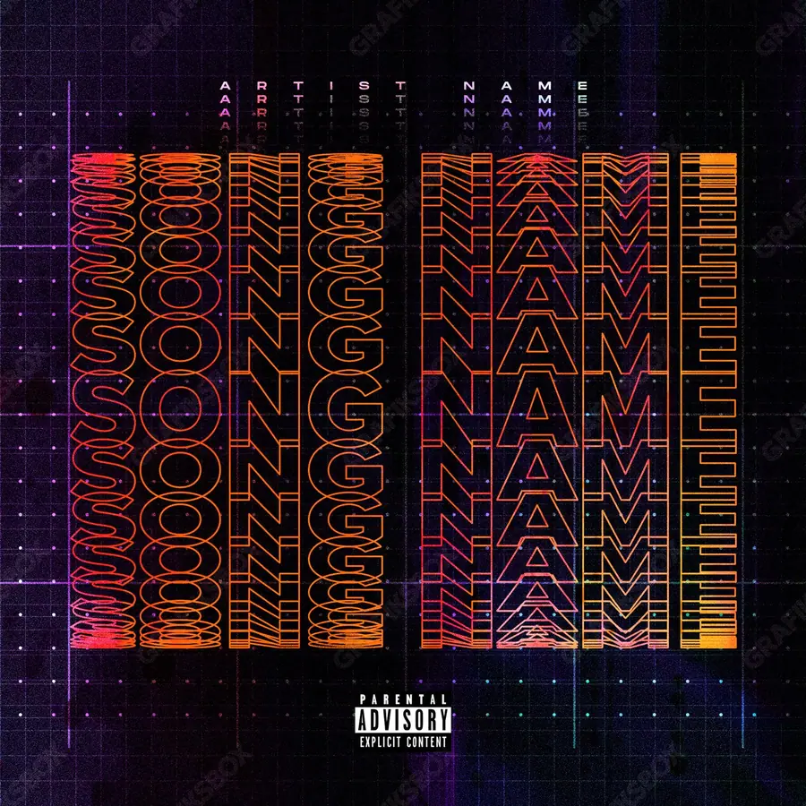 Portada de álbum prediseñada «Cyber Layer» — un motivo con carácter propio, en una gama naranja