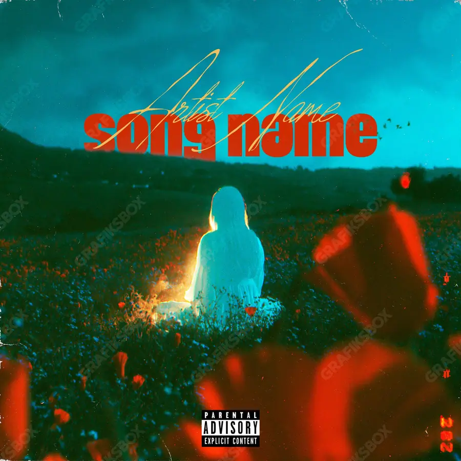Premade album cover “Blooming Soul” — a grim scene holding its tension in a blue palette