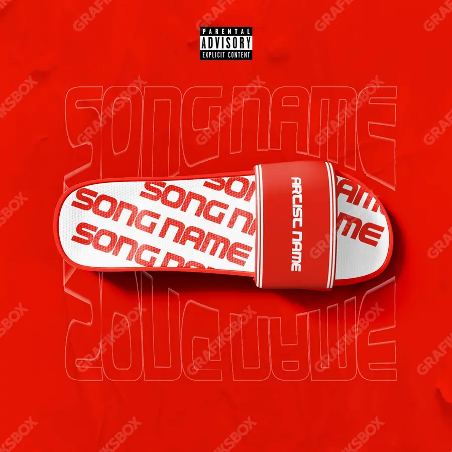Portada de álbum prediseñada «Flip Flop» — un motivo con carácter propio, en tonos rojos intensos