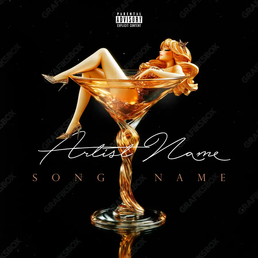 Premade album cover “Flavors” — a subject with a character of its own in orange shades