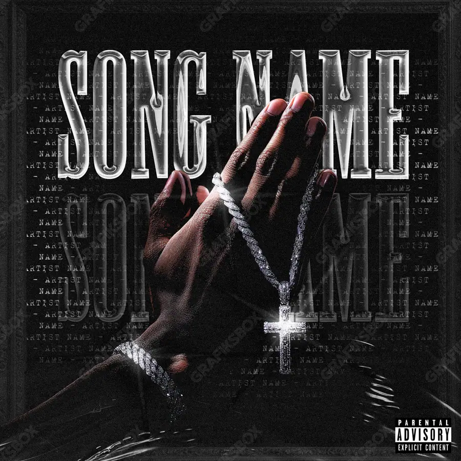Premade album cover “Expensive Faith” — a frame that refuses to sit in one category in a black and white palette