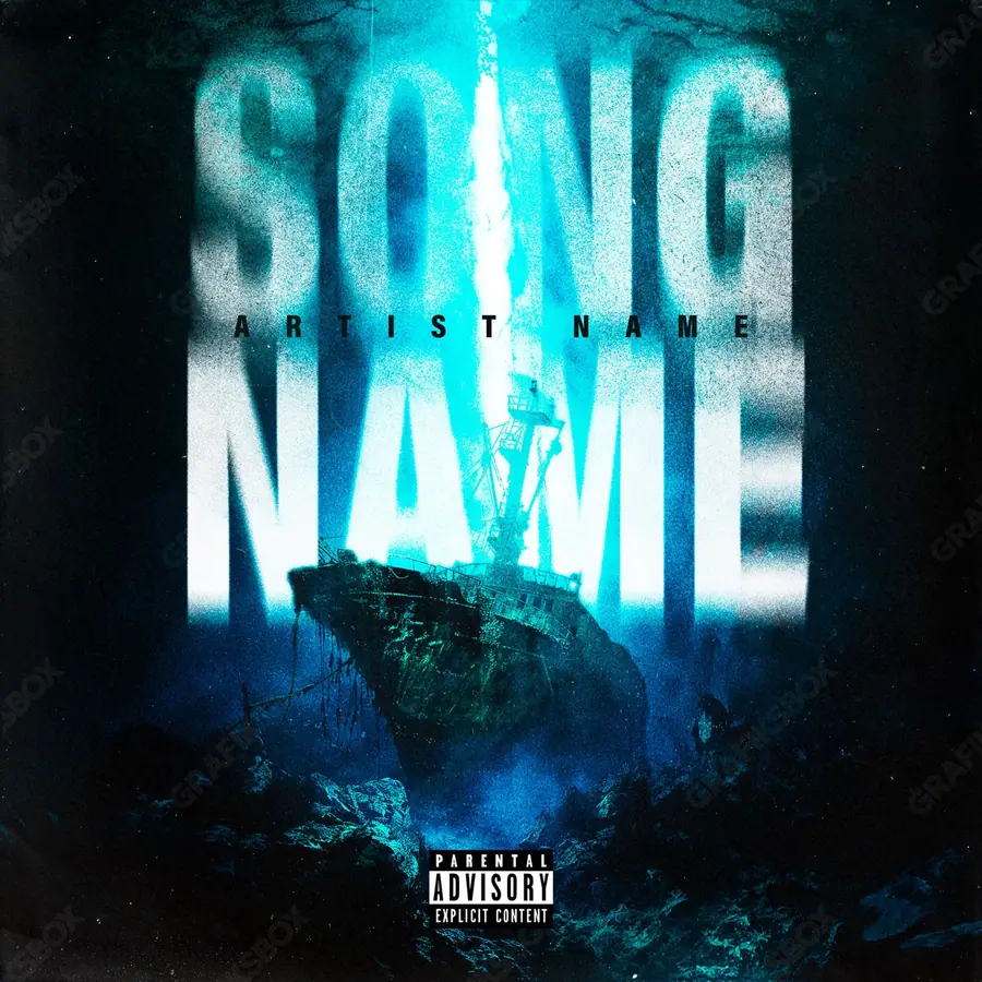Premade album cover “Titanic” — a frame that refuses to sit in one category in cool blue tones