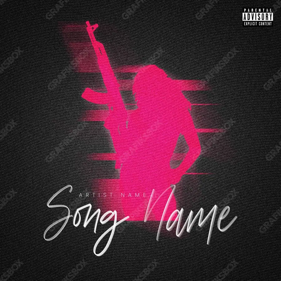 Premade album cover “Slim AK” — a frame that refuses to sit in one category in a pink palette