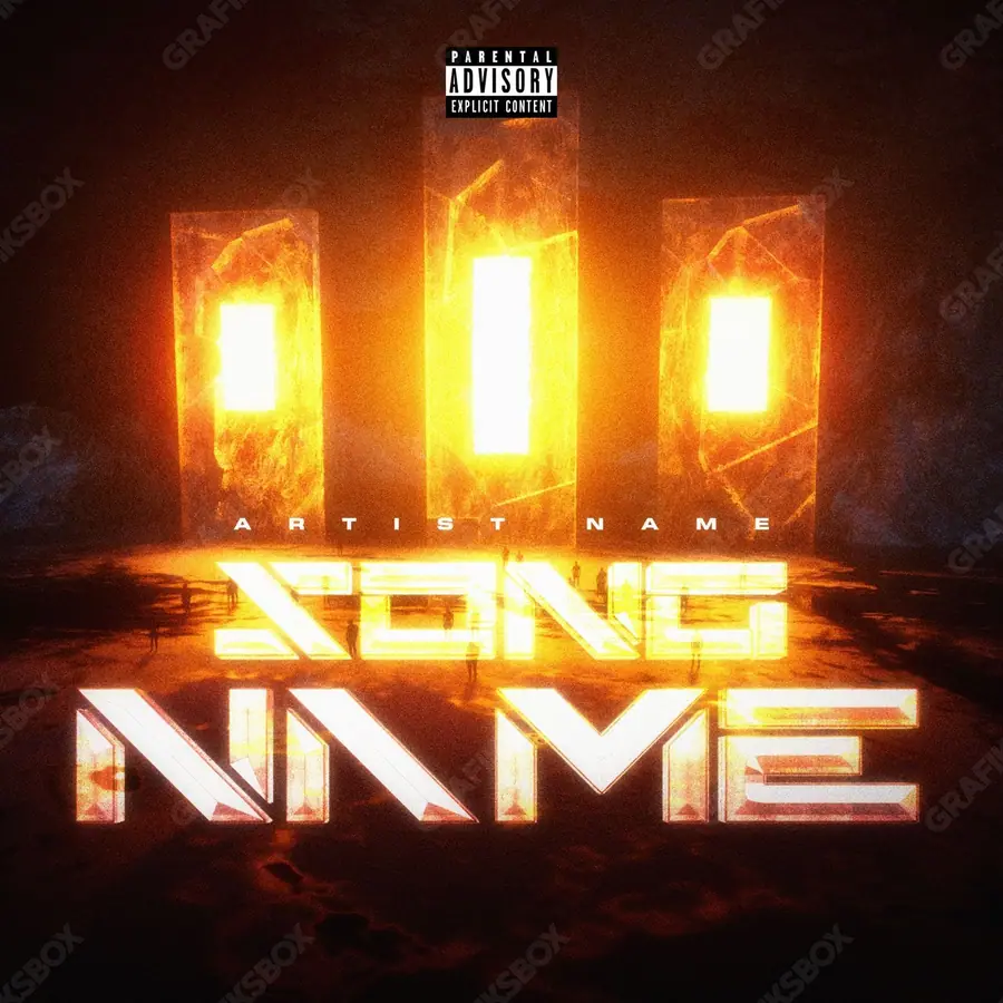 Premade album cover “New Era” — a frame that refuses to sit in one category in orange shades