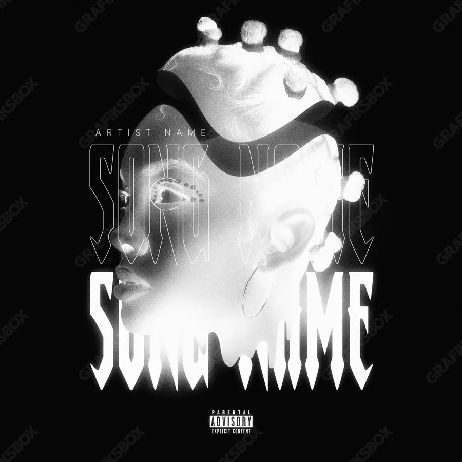 Portada de álbum prediseñada «Anormal» — una idea visual original sin equivalente cercano en el catálogo, en una paleta monocroma