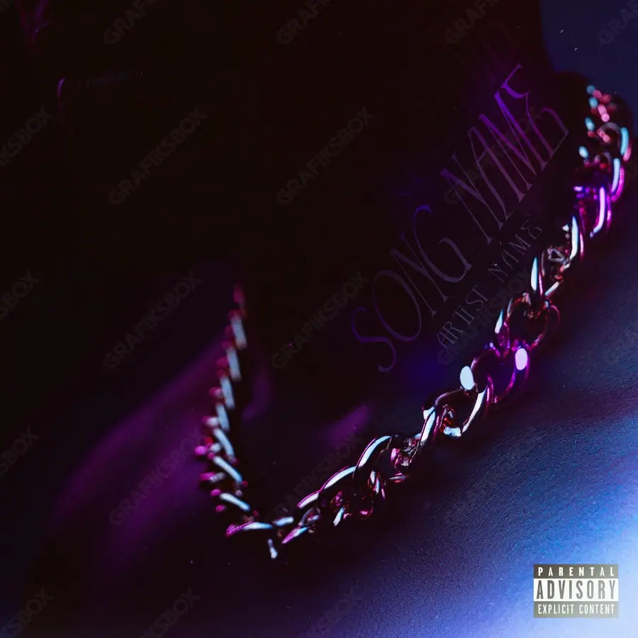 Premade album cover “Tattoo” — a subject with a character of its own in cool blue tones