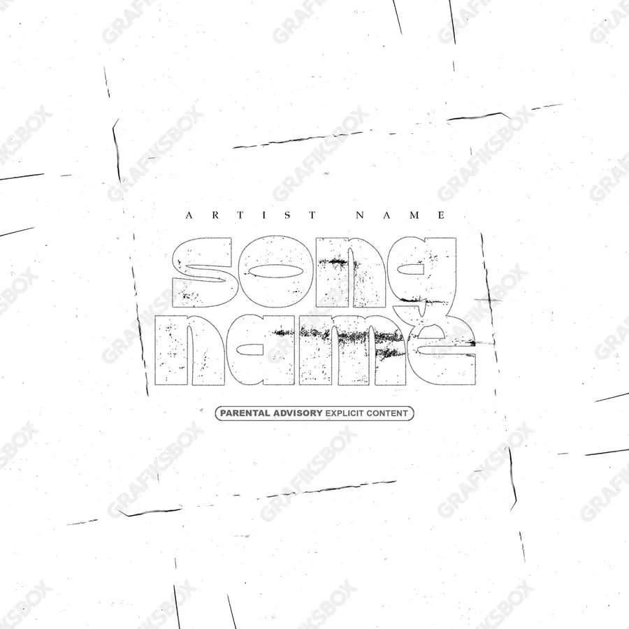 Portada de álbum prediseñada «Exposure» — un encuadre que no encaja en una sola categoría, en una paleta monocroma