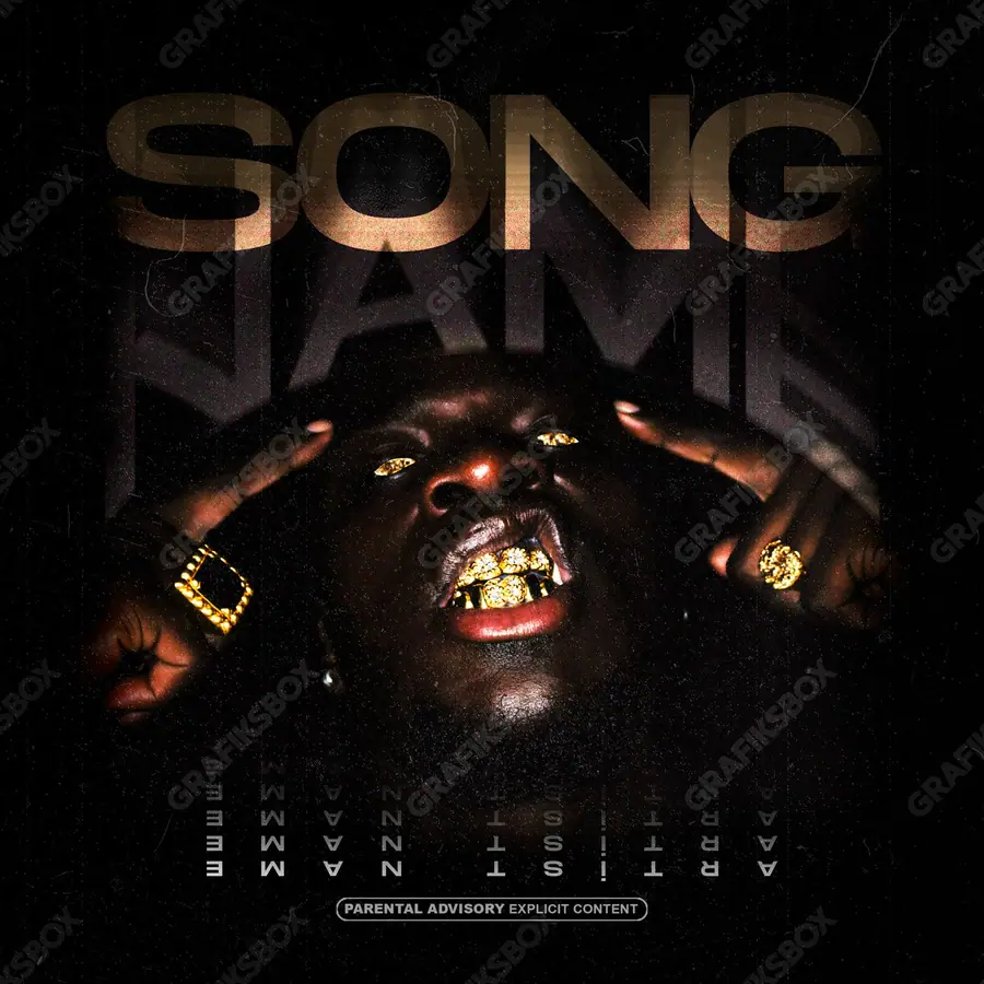 Premade album cover “Frenzy” — a frame that refuses to sit in one category in an orange palette