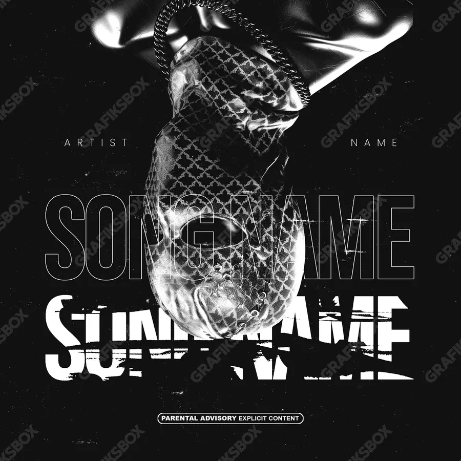 Portada de álbum prediseñada «Got It» — una idea visual original sin equivalente cercano en el catálogo, en una paleta monocroma