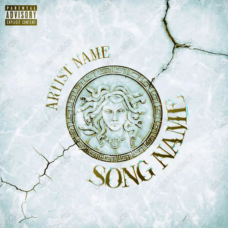 Premade album cover “La Medusa” — a subject with a character of its own in a monochrome palette