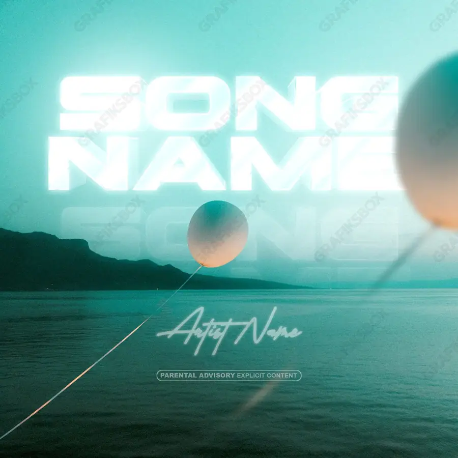 Portada de álbum prediseñada «Alone» — un encuadre contenido con sensación de soledad, en una gama azul