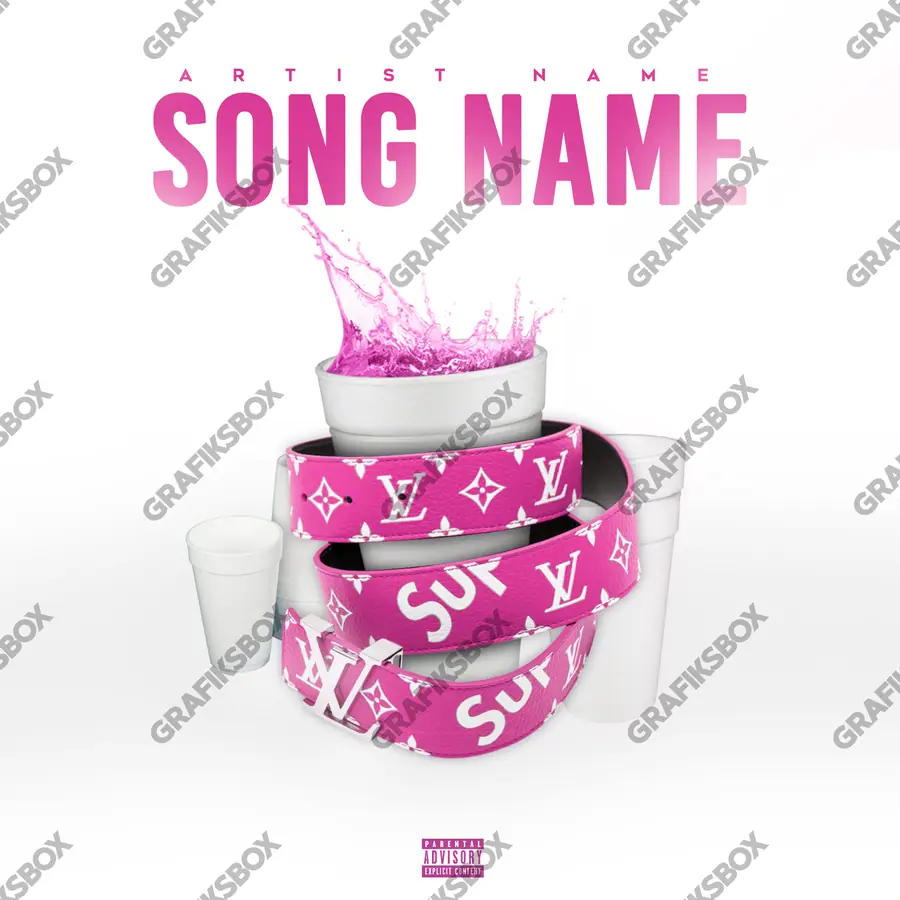 Premade album cover “LeanLV” — a subject with a character of its own in a pink palette
