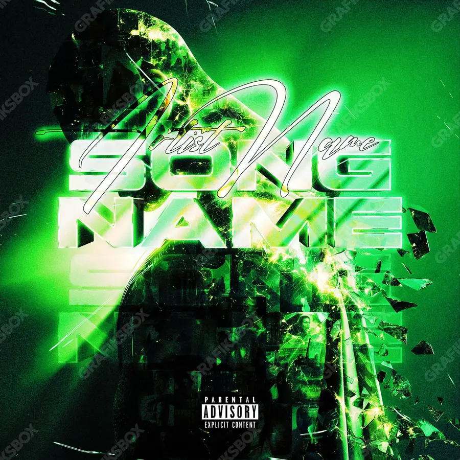 Premade album cover “Contestant” — a subject with a character of its own in a green palette