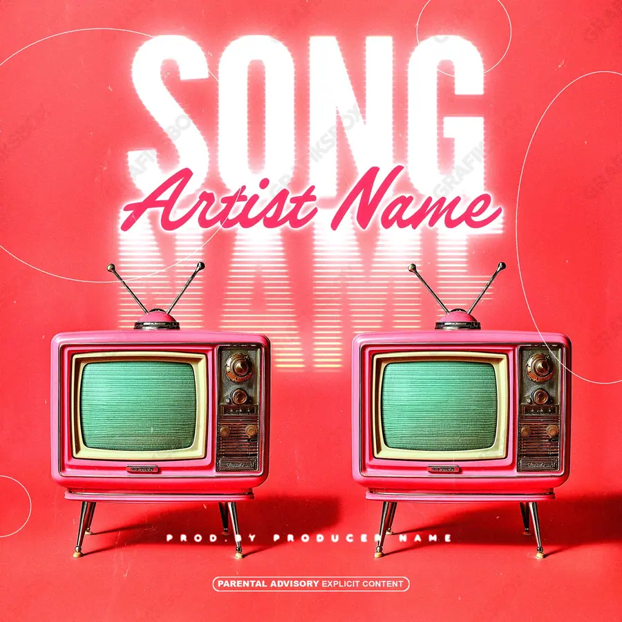 Portada de álbum prediseñada «Tuning» — un encuadre que no encaja en una sola categoría, en tonos rojos intensos