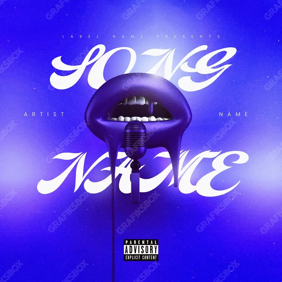 Portada de álbum prediseñada «Lavoe» — un encuadre que no encaja en una sola categoría, en tonos azules fríos
