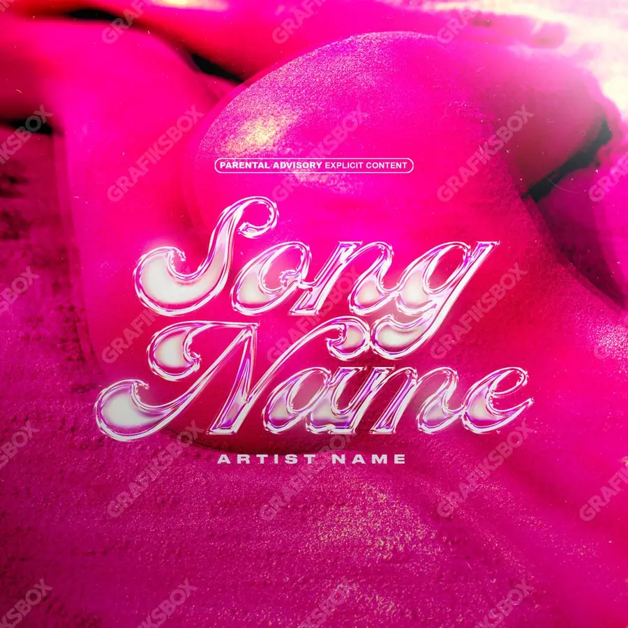 Premade album cover “Overdose” — an original visual idea with no close match in the catalogue in pink shades