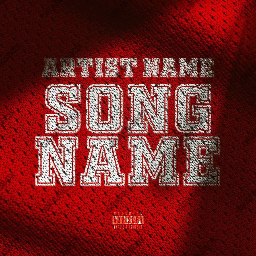 Portada de álbum prediseñada «Player» — una idea visual original sin equivalente cercano en el catálogo, en tonos rojos intensos