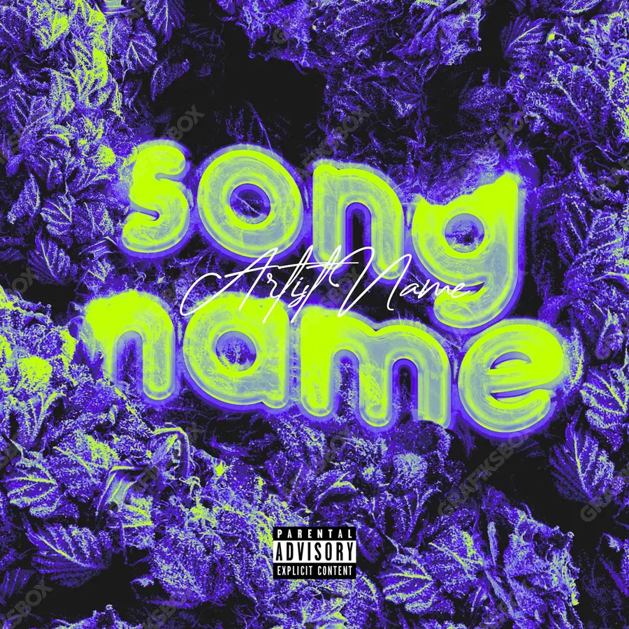Premade album cover “Somango” — a subject with a character of its own in a blue palette