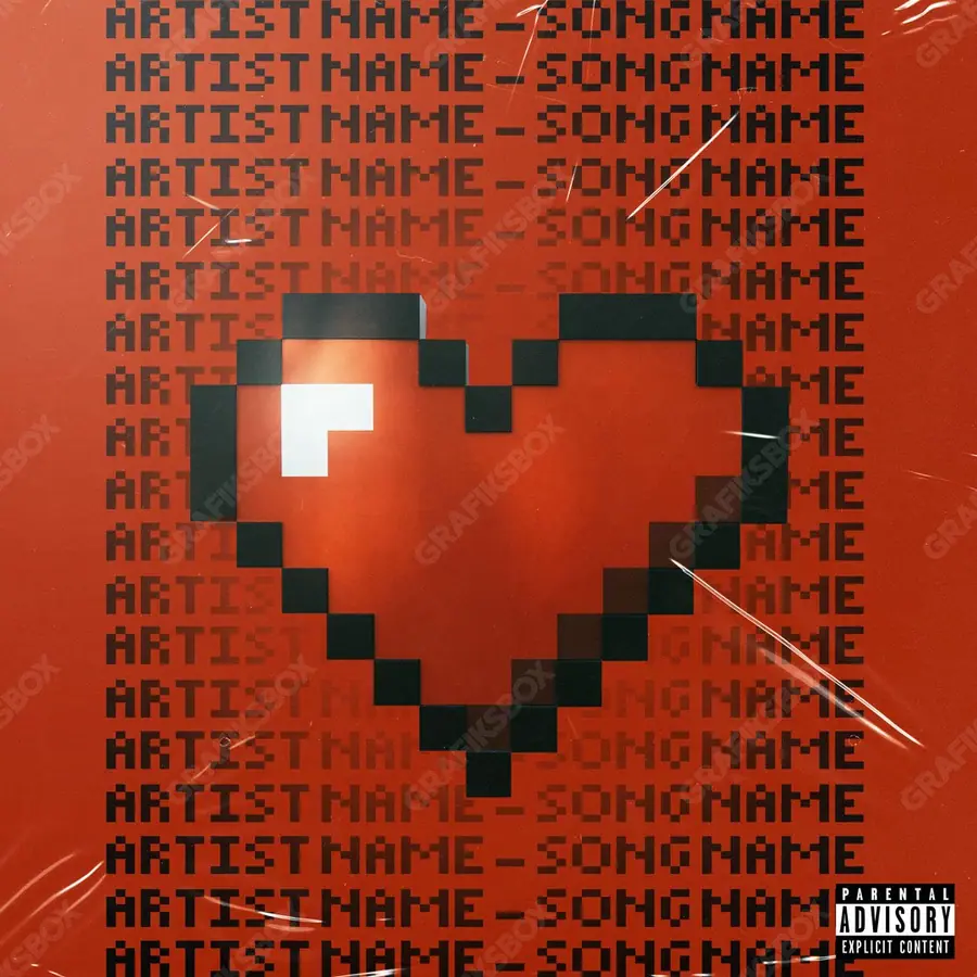 Premade album cover “Game Lover” — a scene about closeness and feeling in deep red tones