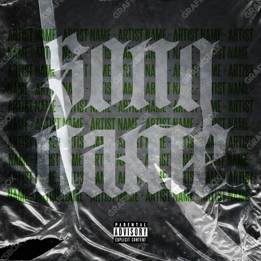Premade album cover “Toxic” — a frame that refuses to sit in one category in a black and white palette
