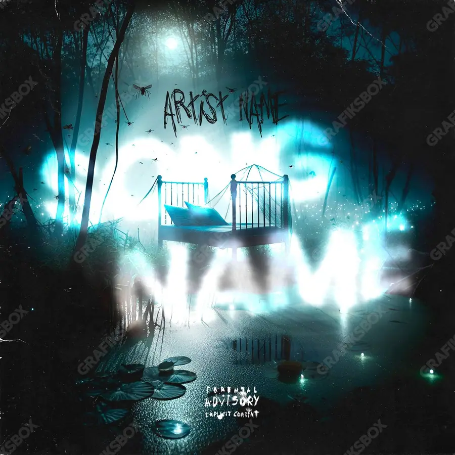 Обложка для песни «Isolation» — тёмный кадр, в синих тонах