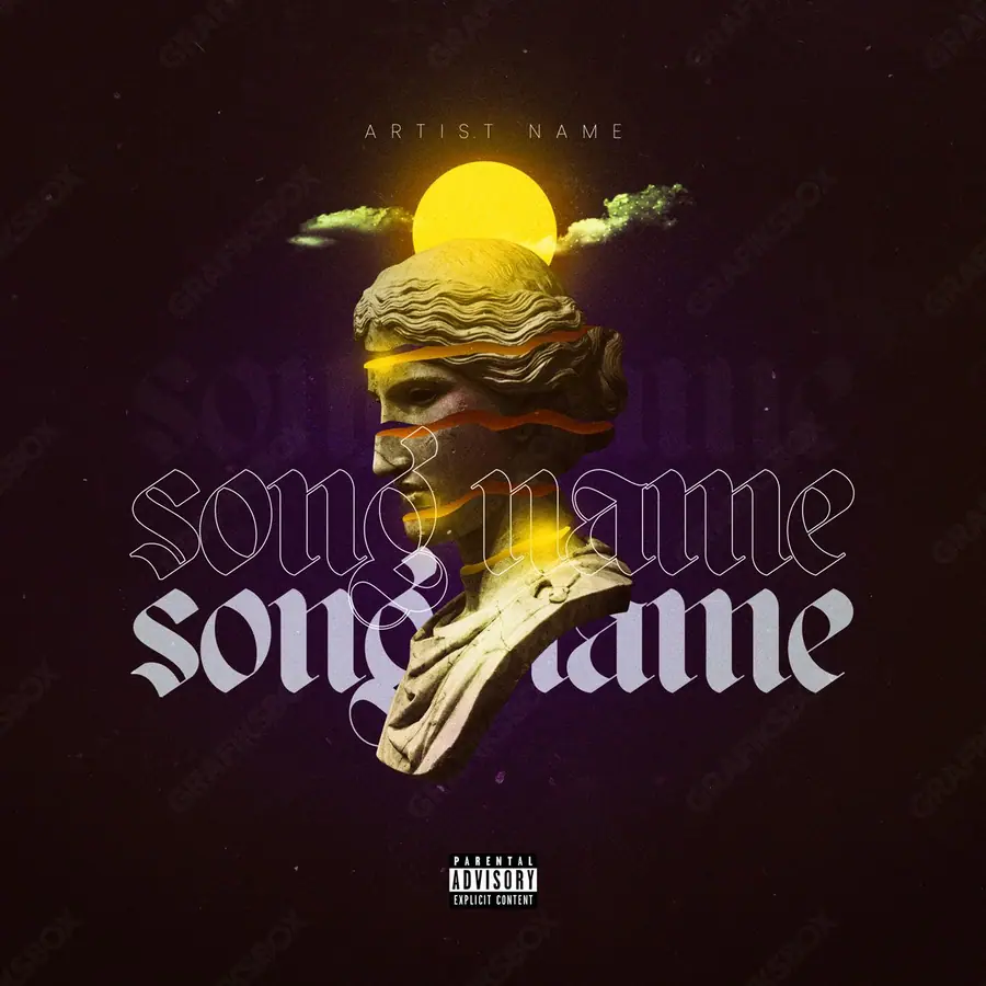 Обложка для трека «Masterpiece» — тёмный кадр, в золотых тонах