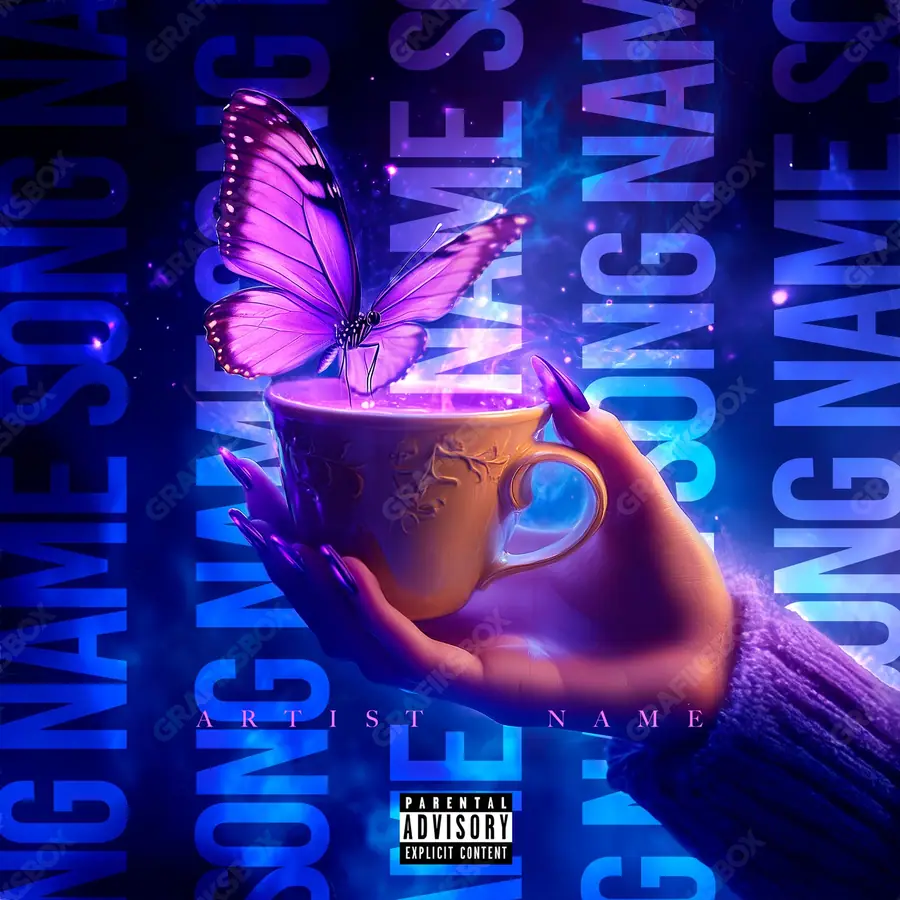 Обложка для песни «Mornings» — тёмный кадр, в синих тонах