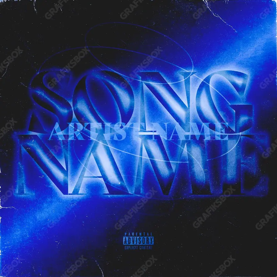Premade album cover “Energy” — a frame that refuses to sit in one category in a blue palette