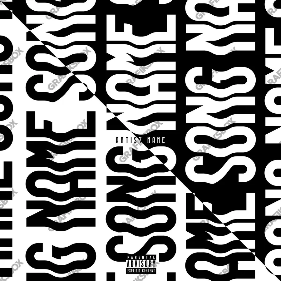 Premade album cover “Reverse” — a subject with a character of its own in a monochrome palette