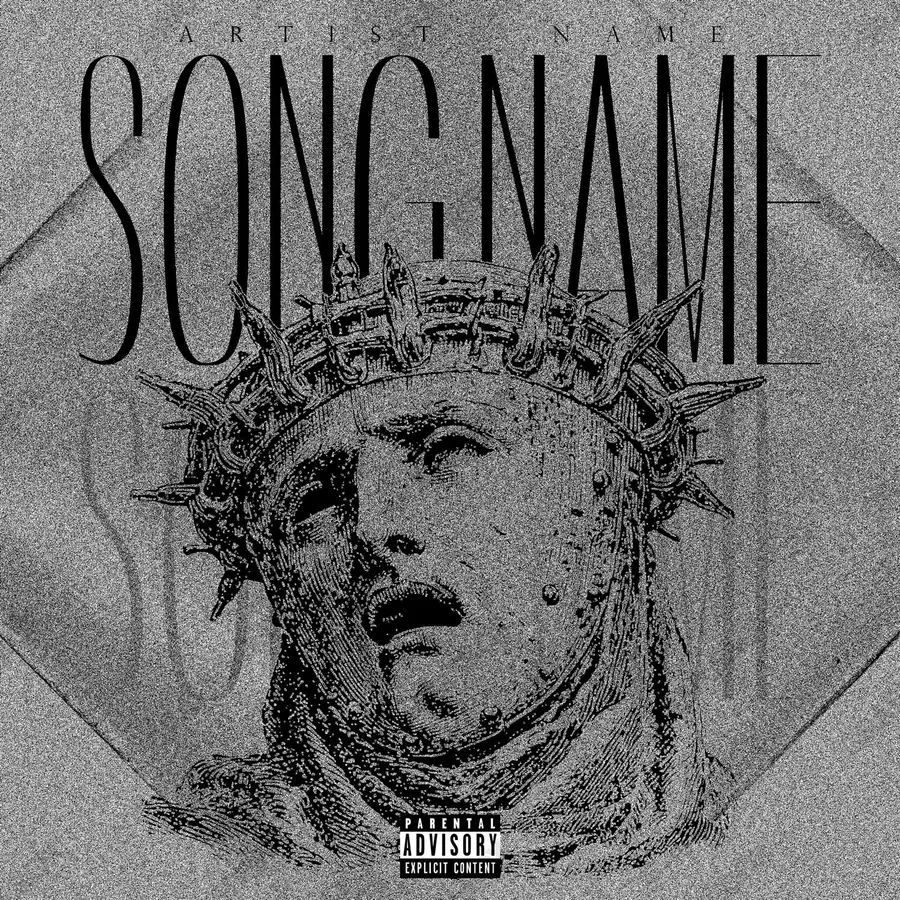 Premade album cover “Sedlec” — a frame that refuses to sit in one category in a black and white palette