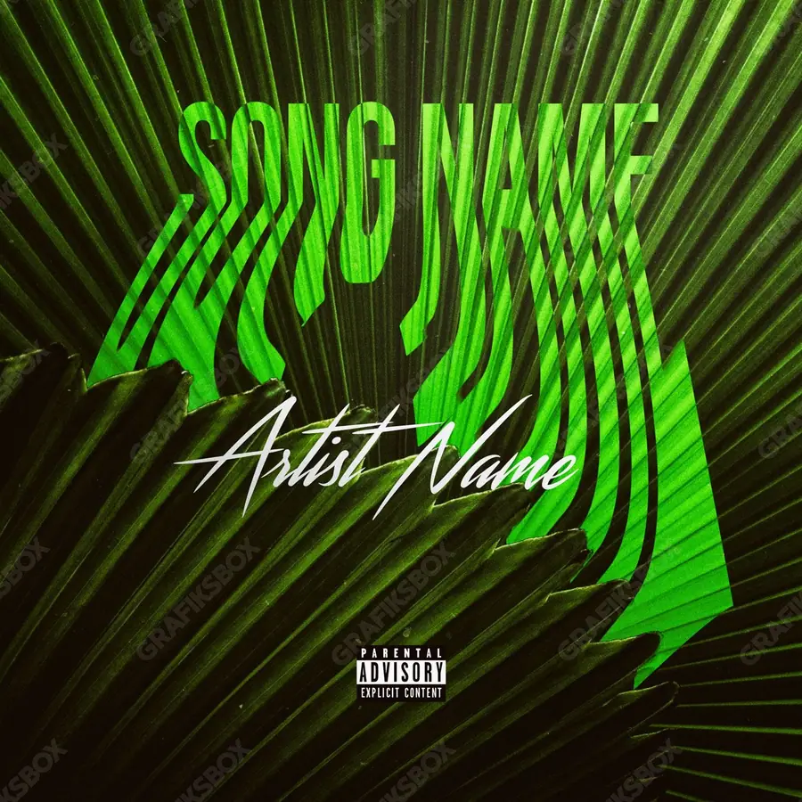 Premade album cover “Green Tropic” — a frame that refuses to sit in one category in green shades