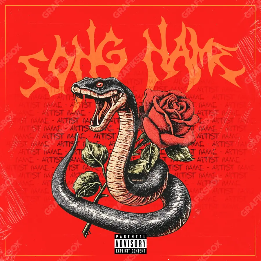 Обложка для песни «Vintage Savage» — яркий кадр, в красных тонах