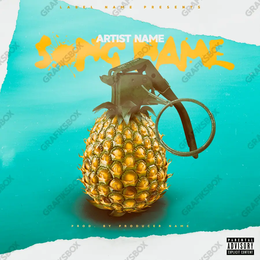 Обложка для песни «Fresh Grenade» — яркий кадр, в синих тонах