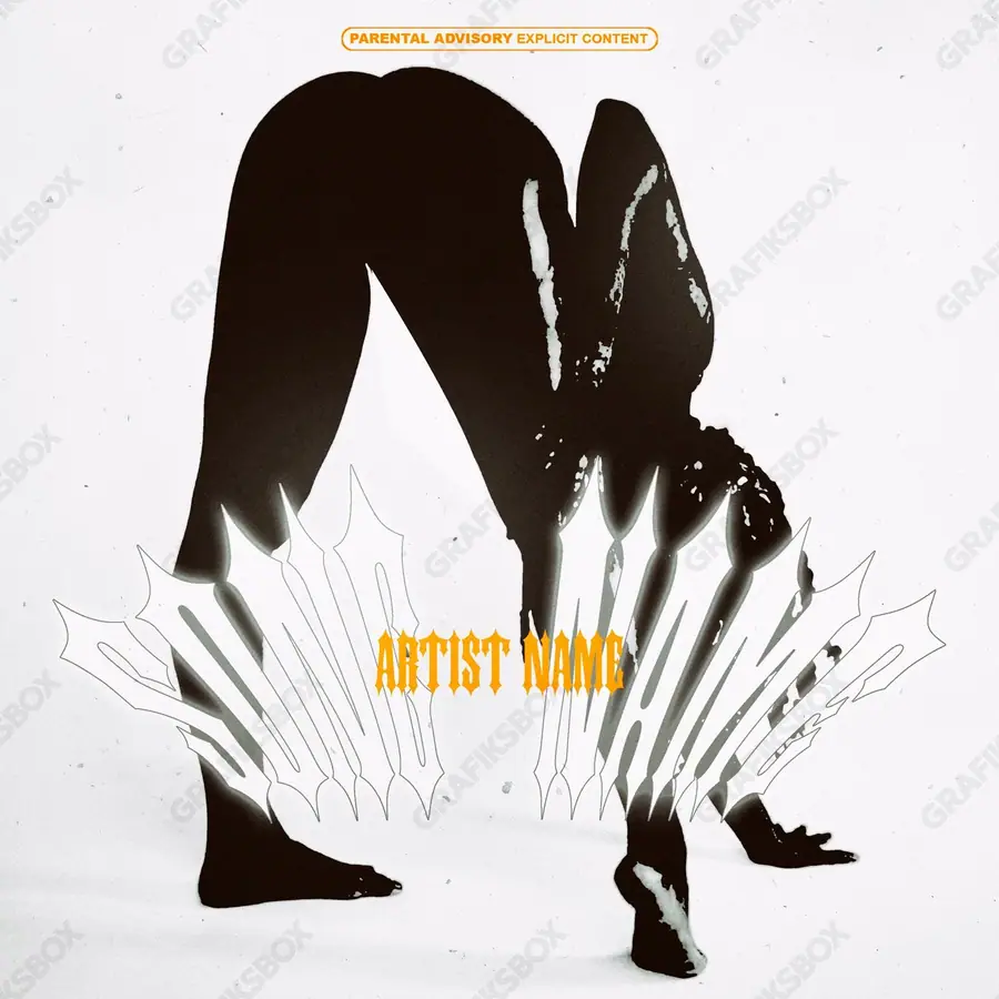 Premade album cover “A4” — a frame that refuses to sit in one category in a monochrome palette