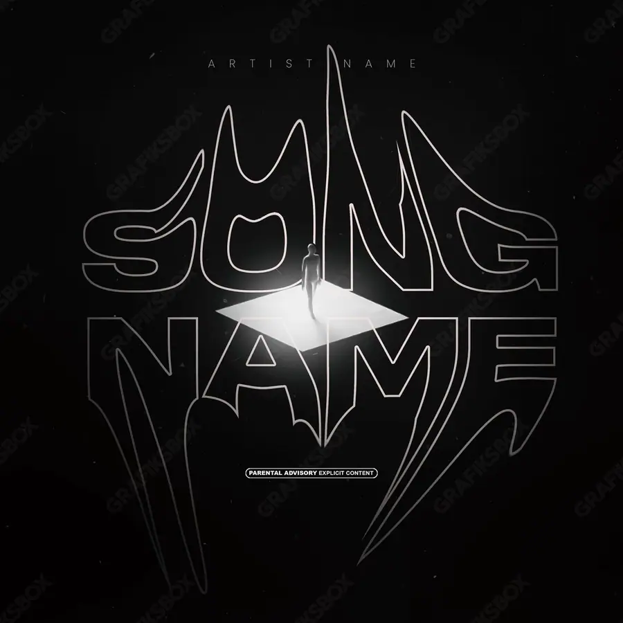 Portada de álbum prediseñada «Account» — un motivo con carácter propio, en una gama en blanco y negro